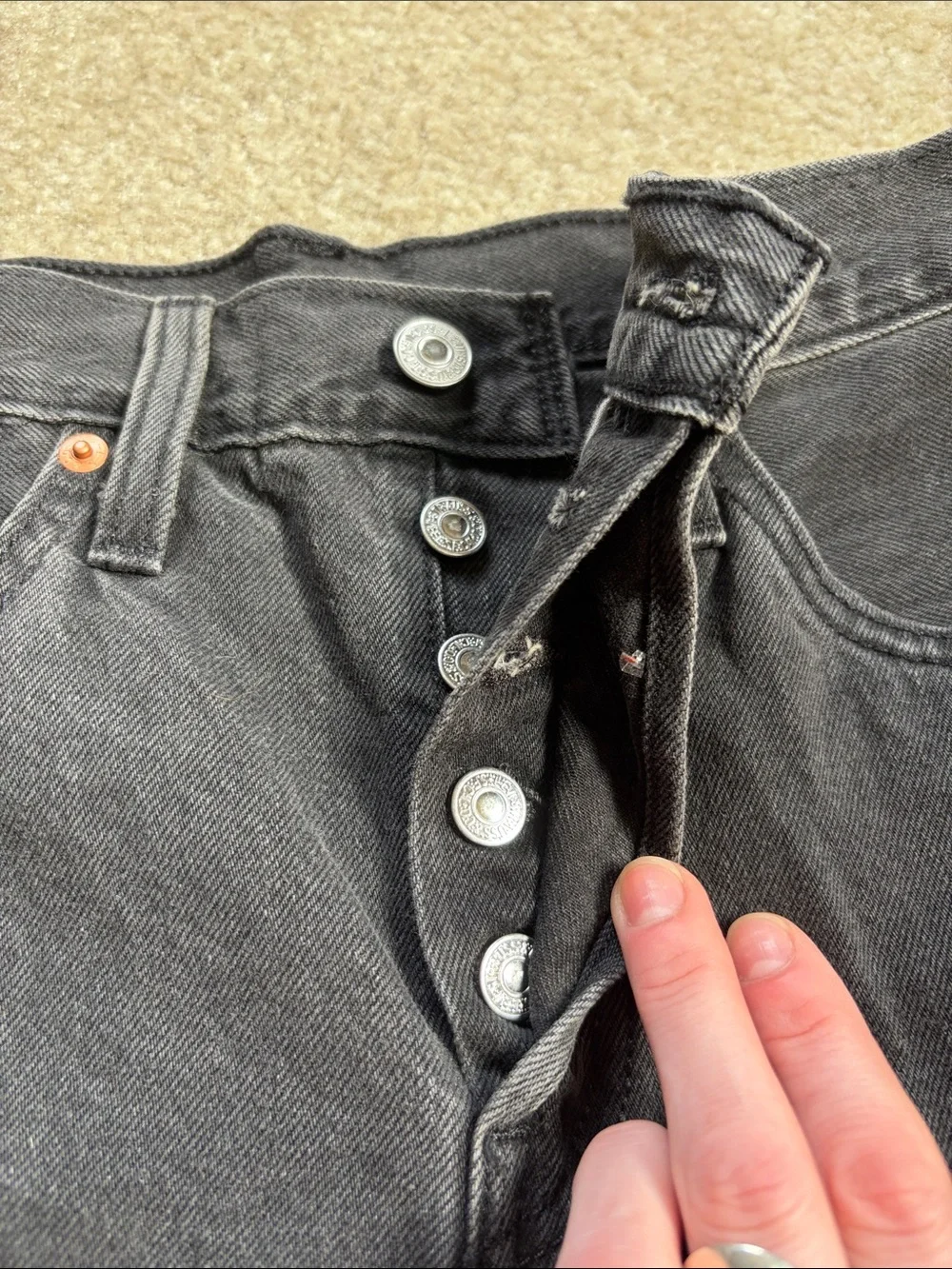 Levi's Black 501 Denim Shorts